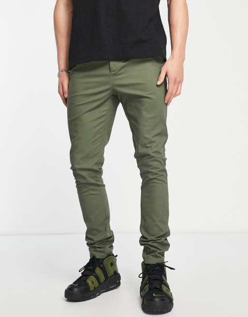 ASOS DESIGN ‒ Superenge Chinohose in Khaki, 4 von 4