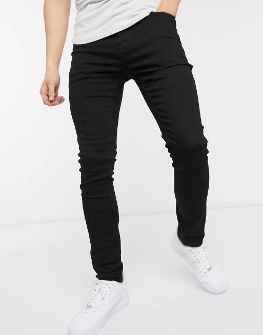 ASOS DESIGN – Superenge Jeans in Schwarz