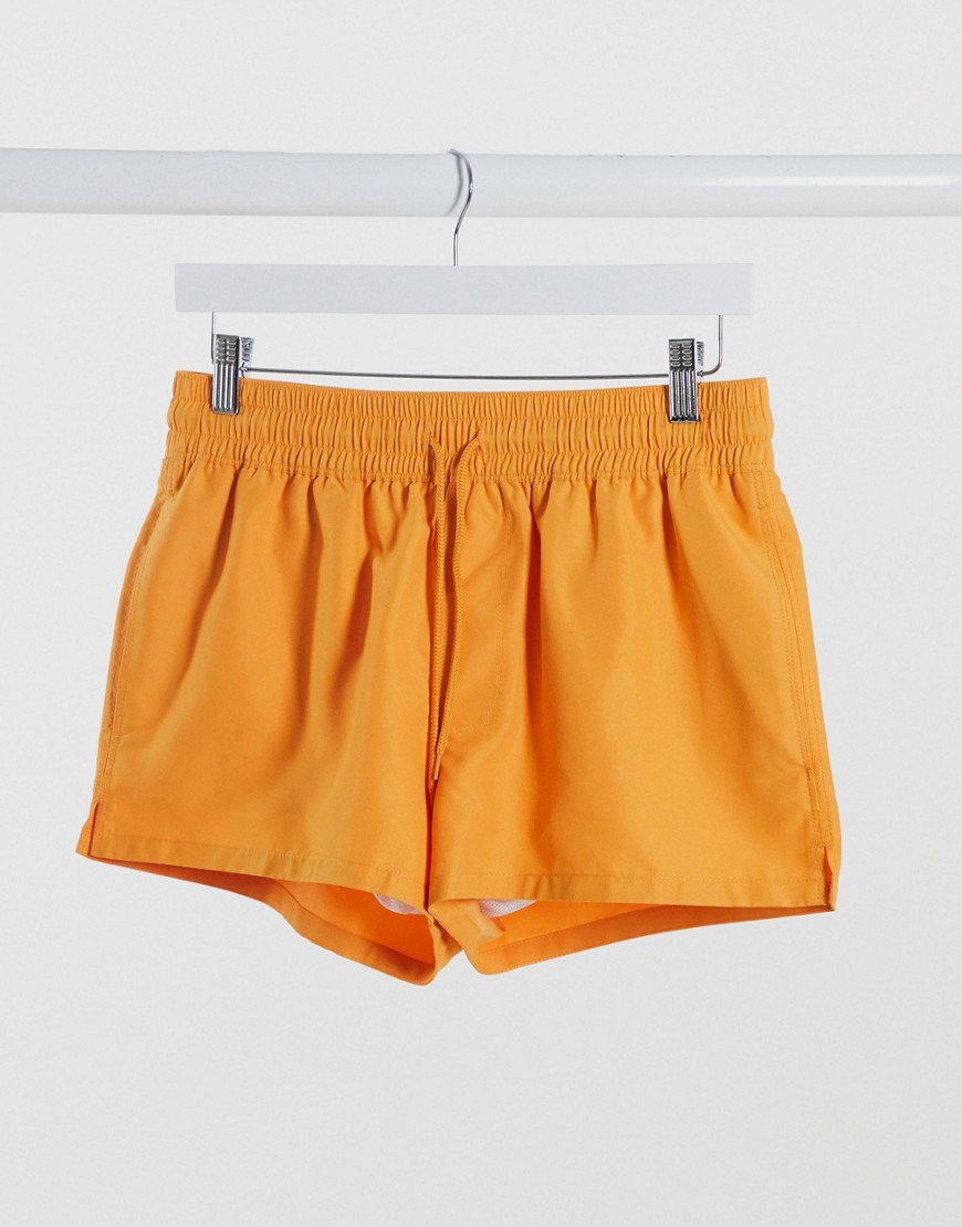 ASOS DESIGN - Superkort zwemshort in oranje