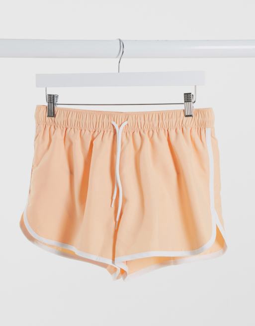 ASOS DESIGN - Superkorte hardloop-zwemshort in oranje