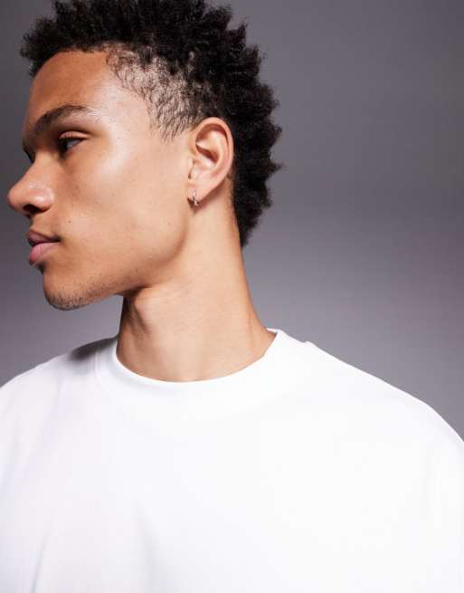 ASOS DESIGN - Superkraftig og oversized cremehvid T-shirt med firkantet pasform   , 5 af 5