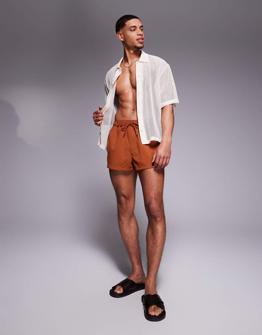 Superkurze Badeshorts in Orange Orange S