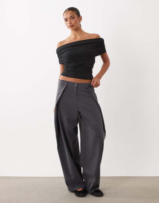 ASOS DESIGN supermiękki top bardot w czerni, 2 z 4