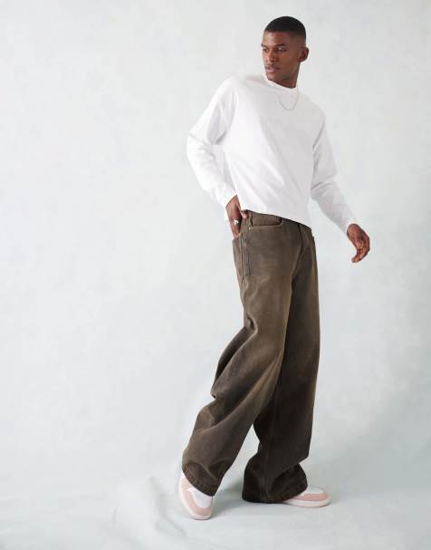 ASOS DESIGN - Superposede jeans i brun vask - view 1