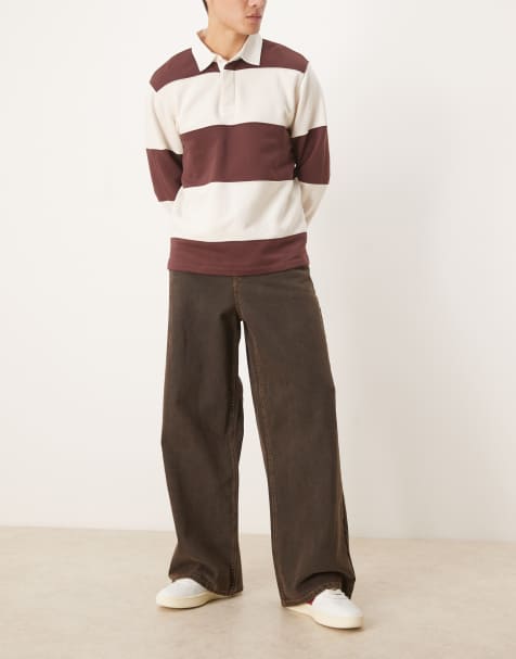 ASOS DESIGN - Superposede jeans i farvet brun vask - view 1
