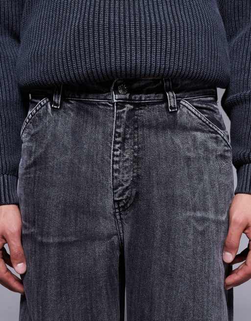 ASOS DESIGN super baggy jean in washed black