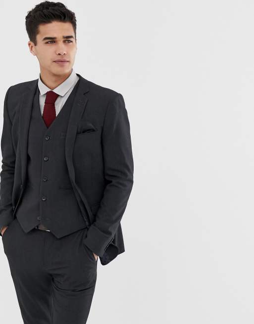 ASOS Design - Superskinny colbert in antracietgrijs