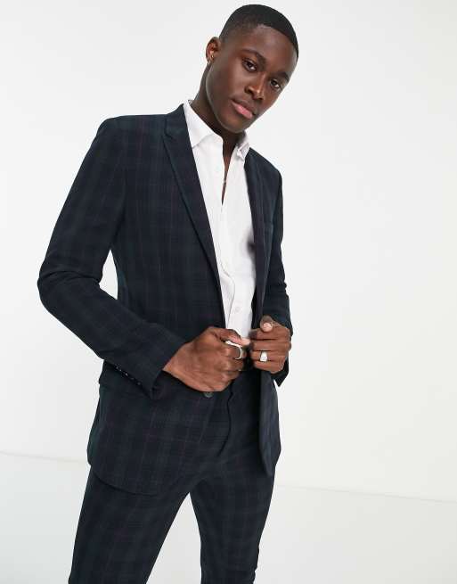 ASOS DESIGN - Superskinny colbert met Schotse ruit