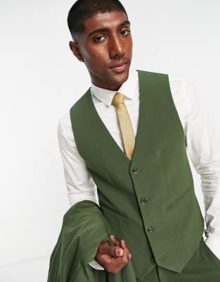 ASOS DESIGN - Superskinny gilet in kaki