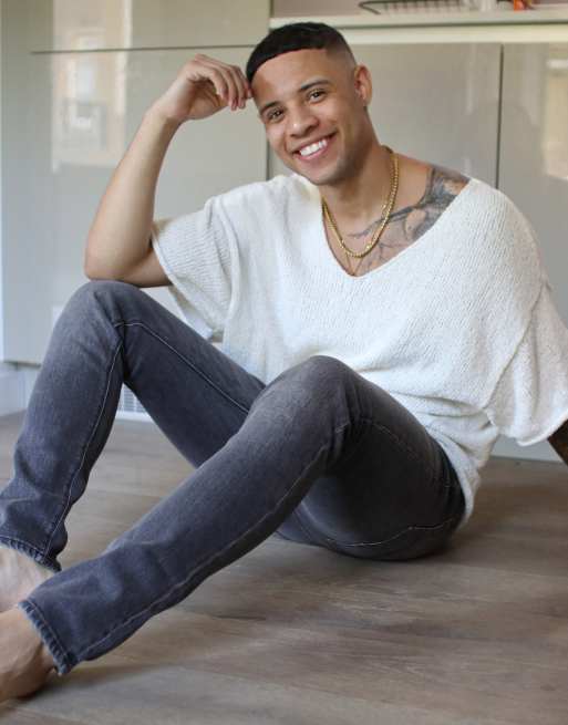ASOS DESIGN - Superskinny jeans in gewassen zwart