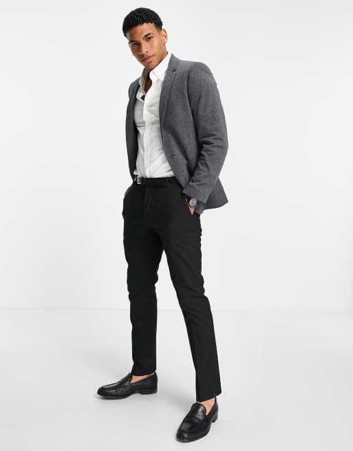 ASOS DESIGN - Superskinny jersey blazer in antraciet, 4 van 4