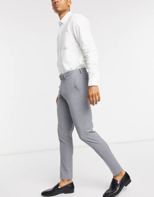 ASOS DESIGN - Superskinny nette broek in grijs, 4 van 4