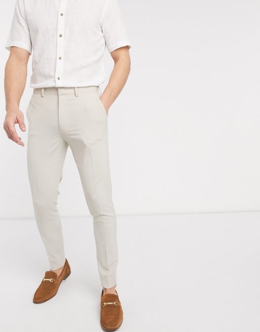 ASOS DESIGN - Superskinny nette broek in ice grey