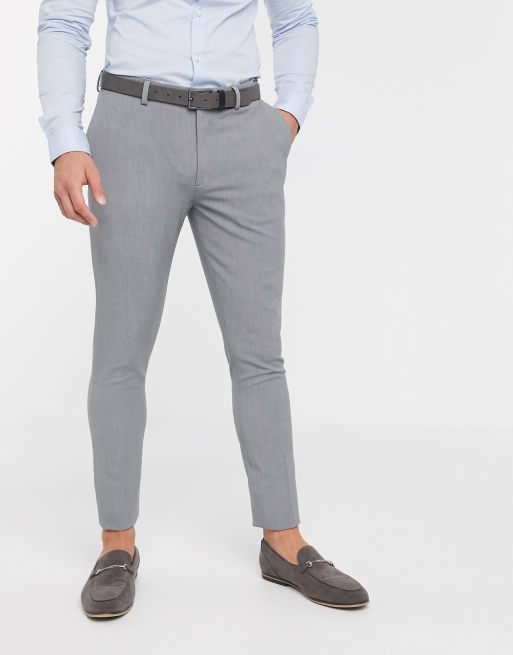 ASOS DESIGN - Superskinny pantalon in middengrijs