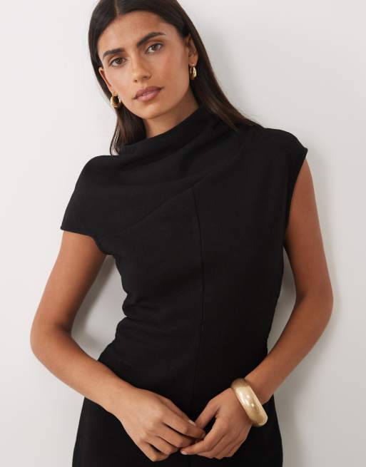 ASOS DESIGN supersoft asymmetric draped mini dress, 3 of 4