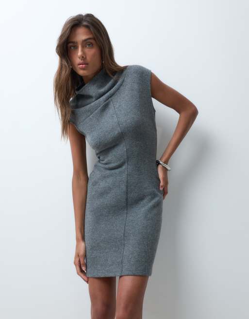 ASOS DESIGN supersoft asymmetric draped mini dress, 5 of 5