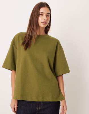 Asos Design Supersoft Boxy T-shirt In Gray