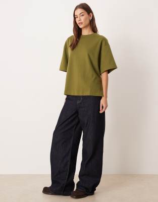 Asos Design Supersoft Boxy T-shirt In Gray
