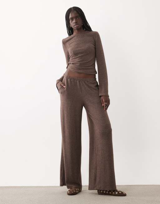 ASOS DESIGN - Superzachte top en rok in bruin, 3 van 3