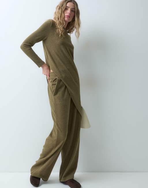 ASOS DESIGN – Kakifärgat, supermjukt set, 2 av 3