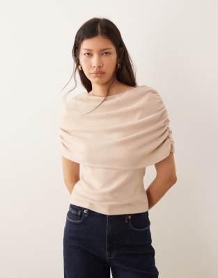 Asos Design Supersoft Cape Top In White