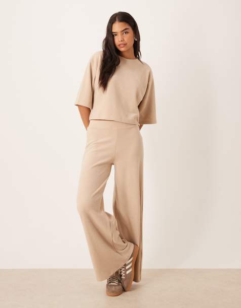 ASOS DESIGN Supersoft co ord in beige - view 1