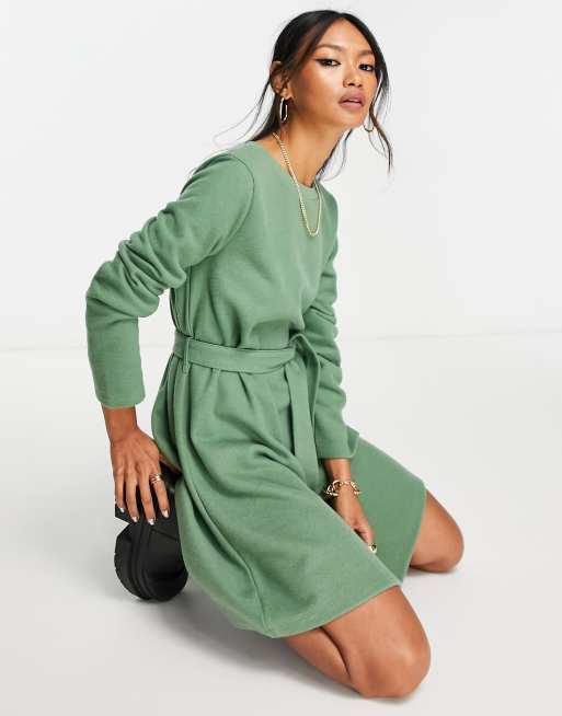 Asos design tie wrap around best sale mini dress