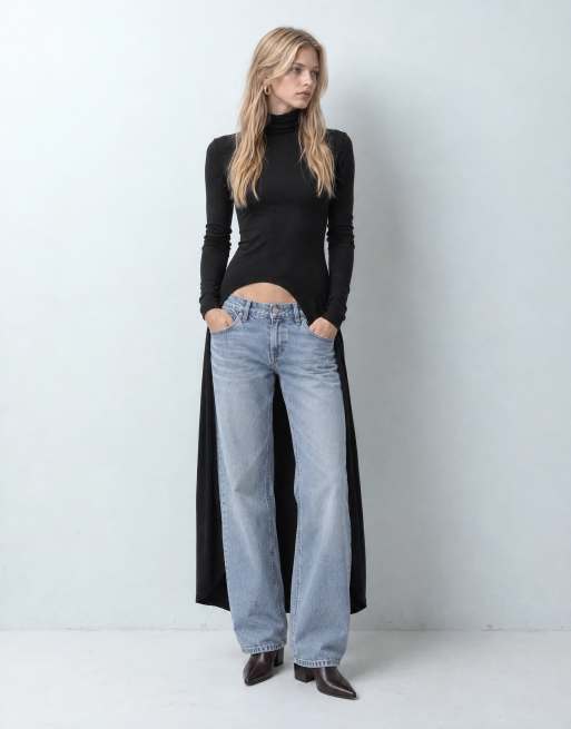 ASOS DESIGN supersoft drape maxi cape top in black, 10 of 10