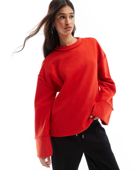 Red sweatshirt asos sale