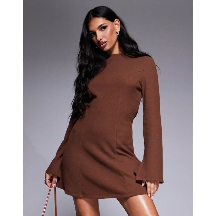 AMERI CLOUD FLARE DRESS ブラウンS Ameri（アメリ）の「【AMERI/(アメリ)】《STUDIOUS別注》CLOUD