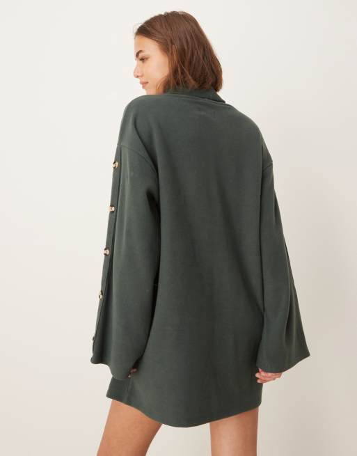 slim fit dress slacks Ask You Out Green Tweed Shift Dress – Shop the Mint main image 0