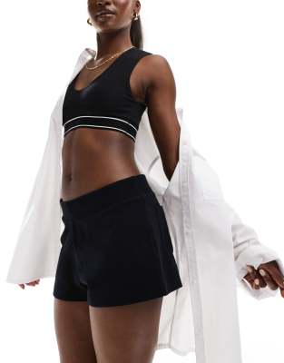 supersoft jersey shorts in black