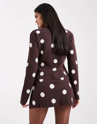 Asos Design Supersoft Knit Mini Skirt In Brown
