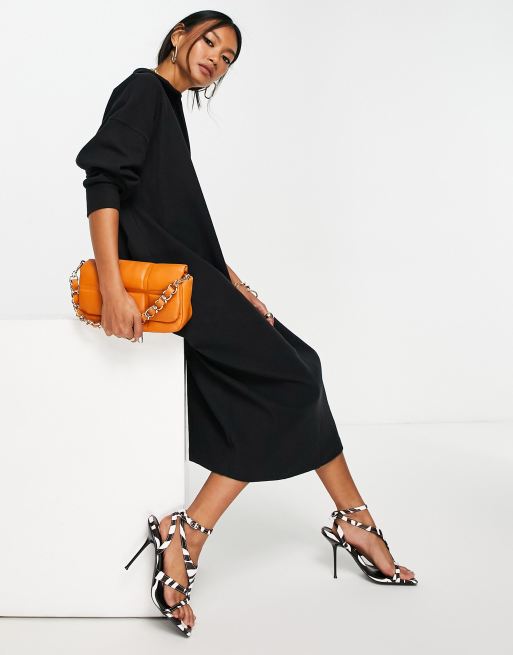 a line dress midi dress Spaghetti Strap Satin A-Line Midi Wedding Guest Dress