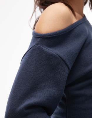 ASOS DESIGN SUPERSOFT OFF SHOULDER CORSET WAIST LONG SLEEVE TOP