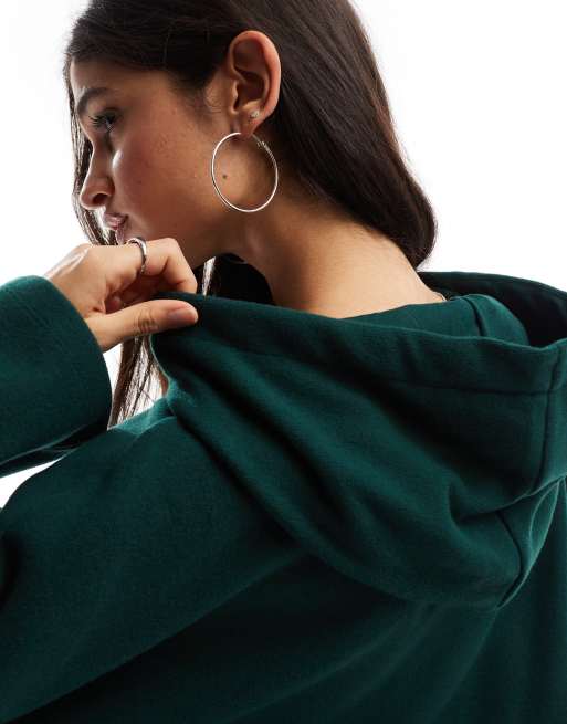 ASOS DESIGN supersoft oversized hoodie in dark green (part of a set), 2 of 4