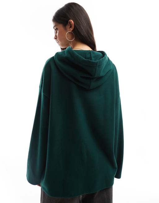 ASOS DESIGN supersoft oversized hoodie in dark green (part of a set), 4 of 4