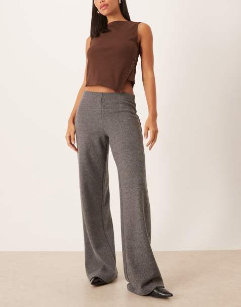 ASOS DESIGN supersoft pants in brown - part of a set - view 1