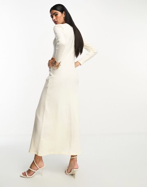 Long sleeve 2025 white winter dress