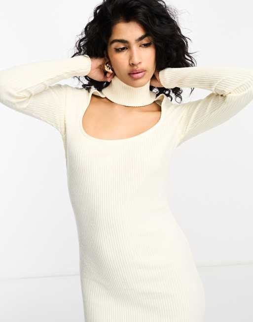 Long sleeve hotsell winter white dress