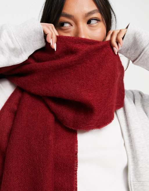 Deep cheap red scarf