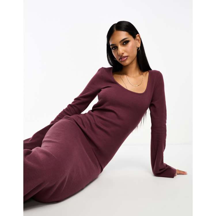 Asos design scuba scoop neck maxi prom outlet dress