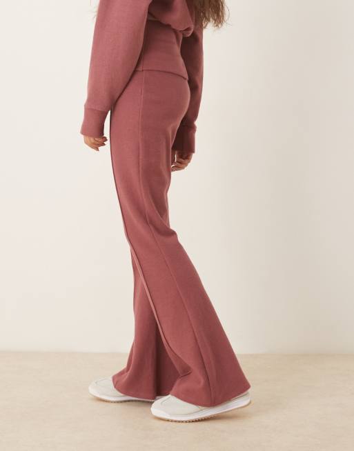ASOS DESIGN Supersoft seam detail kick flare pants, 3 of 5