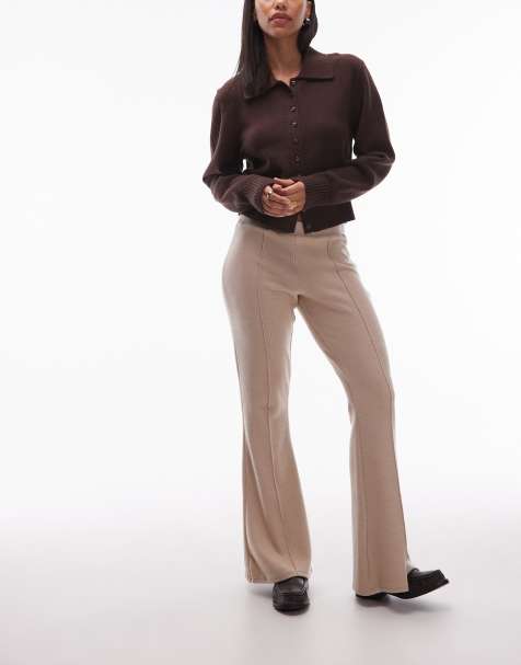 ASOS DESIGN Supersoft seam detail kick flare pants - view 1