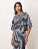 ASOS DESIGN Supersoft pants in navy stripe - part of a set