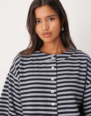 Asos Design Supersoft Short Sleeve Top In Blue