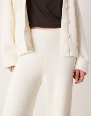 Asos Design Supersoft Wide Leg Pants In White