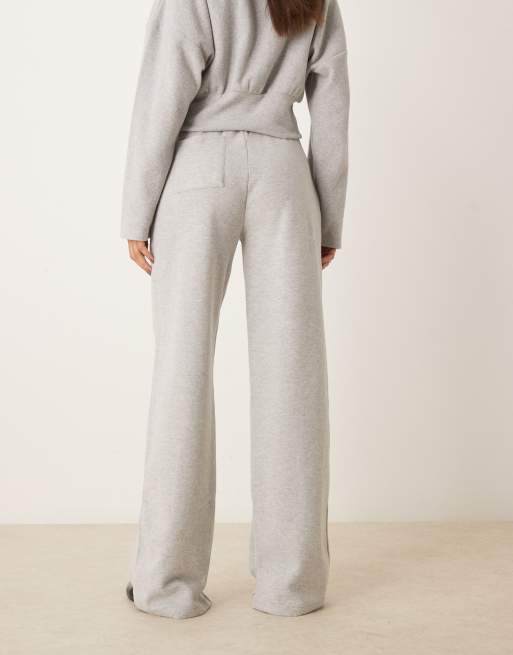 ASOS DESIGN – Superweiche Jogginghose in meliertem Grau mit Kordelzug und weitem Bein, 3 von 5