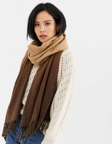 ASOS DESIGN – Superweicher, langer Webschal mit Quasten und Batikmuster