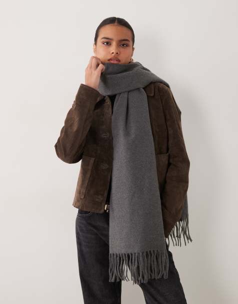 ASOS DESIGN superweicher Schal in Anthrazitgrau - view 1